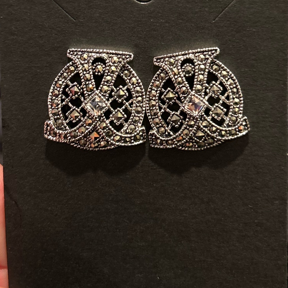 Park Lane ‘Belair’ Genuine Marcasite Pierced Earrings
